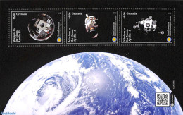 Grenada 2021 Apollo Mission, Smithsonian 3v M/s, Mint NH, Transport - Space Exploration - Autres & Non Classés