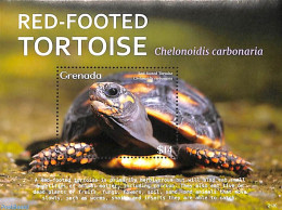 Grenada 2021 Red-Footed Tortoise S/s, Mint NH, Nature - Reptiles - Turtles - Andere & Zonder Classificatie