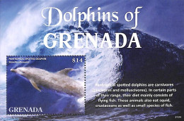 Grenada 2021 Dolphins S/s, Mint NH, Nature - Sea Mammals - Other & Unclassified