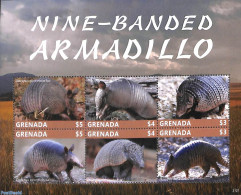 Grenada 2021 Nine-Banded Armadillo 6v M/s, Mint NH, Nature - Animals (others & Mixed) - Autres & Non Classés