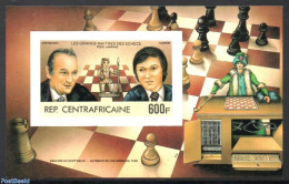 Central Africa 1983 Chess Masters S/s, Imperforated, Mint NH, Sport - Chess - Echecs