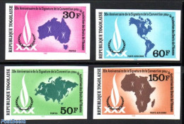 Togo 1980 Human Rights 4v, Imperforated, Mint NH, History - Various - Human Rights - Maps - Aardrijkskunde