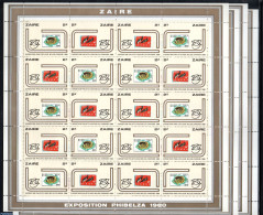 Congo Dem. Republic, (zaire) 1980 Stamp Exposition 4 M/s, Mint NH, Health - History - Nature - Various - Health - King.. - Königshäuser, Adel
