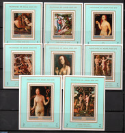 Manama 1971 Adam And Eve 8 S/s, Mint NH, Art - Dürer, Albrecht - Nude Paintings - Paintings - Manama