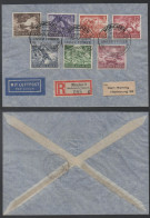 III REICH  MÜNCHEN /1943 "GEGEN BOLSCHEWISMUS"  LUFTPOST R-BRIEF ==> HAMBURG (ref 7292) - Briefe U. Dokumente