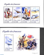 Sao Tome/Principe 2013 France 2 S/s, Mint NH, History - Nature - Transport - Napoleon - World War II - Horses - Concor.. - Napoleon