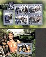 Guinea Bissau 2012 Tarzan & Cheetah 2 S/s, Mint NH, Nature - Performance Art - Monkeys - Movie Stars - Schauspieler