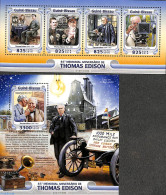 Guinea Bissau 2016 Thomas Edison  2 S/s, Mint NH, Science - Transport - Inventors - Automobiles - Autos