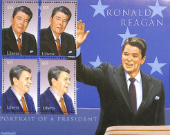 Liberia 2003 Ronald Reagan M/s, Mint NH, History - American Presidents - Andere & Zonder Classificatie