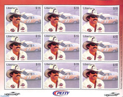 Liberia 2001 Richard Petty M/s, Mint NH, Sport - Transport - Autosports - Automobiles - Auto's