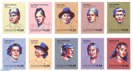 Denmark 2022 Remarkable Women 10v In Foil Booklet, Mint NH, History - Performance Art - Politicians - Women - Music - Neufs