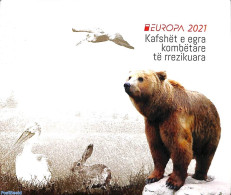 Albania 2021 Europa, Endangered Animals Booklet, Mint NH, History - Nature - Europa (cept) - Bears - Birds - Deer - Albania