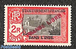 French India 1941 2R, FRANCE LIBRE, Stamp Out Of Set, Mint NH - Neufs