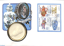 Germany, DDR 1985 Cover With Stamps+token Porcelain, Postal History, Art - Ceramics - Cartas & Documentos