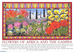 Gambia 2002 Flowers 6v M/s, Mint NH, Nature - Flowers & Plants - Gambie (...-1964)