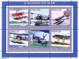 Mozambique 2002 Water Planes 6v M/s, Mint NH, Transport - Aircraft & Aviation - Ships And Boats - Flugzeuge