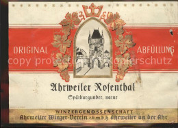 71605502 Ahrweiler Ahr Weinetikette Ahrweiler - Bad Neuenahr-Ahrweiler