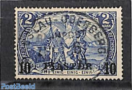 Türkiye 1900 German Post, 10 Pia On 2M, Type I, Used , Used Stamps - Otros & Sin Clasificación