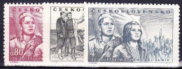 ** Tchécoslovaquie 1951 Mi 675-7 (Yv 588-90), (MNH)** - Neufs