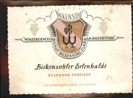 71605490 Bickensohl Weinetikette Bickensohl - Autres & Non Classés