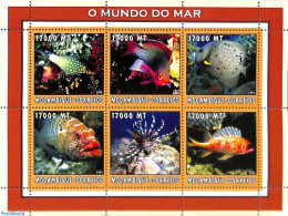 Mozambique 2002 Fish 6v M/s, Mint NH, Nature - Fish - Vissen
