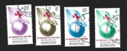 Royaume Du Burundi Red Cross 100° Anniversaire Timbres Rode Kruis Stamps Htje - Gebruikt