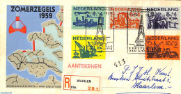 Netherlands 1959 Summer Welfare 5v, FDC, Closed Flap, First Day Cover - Covers & Documents