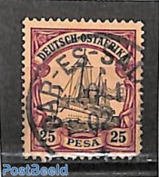 Germany, Colonies 1902 Ostafrika, 25p, Used DAR-ES-SALAM, Used Stamps, Transport - Ships And Boats - Bateaux