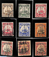 Germany, Colonies 1915 Lot With 9 C.E.F. Overprints, Used Stamps - Other & Unclassified