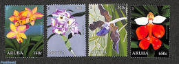 Aruba 2022 Orchids 4v, Mint NH, Nature - Flowers & Plants - Orchids - Autres & Non Classés