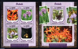 Sierra Leone 2016 Orchids 2 S/s, Mint NH, Nature - Flowers & Plants - Orchids - Altri & Non Classificati