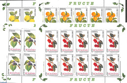 Romania 2002 Fruits 4 M/s, Mint NH, Nature - Fruit - Unused Stamps