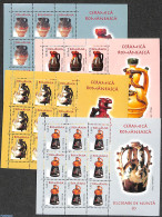 Romania 2006 Ceramics 4 M/s, Mint NH, Art - Ceramics - Unused Stamps