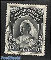 Nigeria 1897 Niger Coast, 1sh, WM Crown-CA, Used, Used Stamps - Other & Unclassified