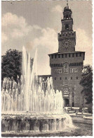 CARTOLINA MILANO FONTANA CASTELLO SFORZESCO CON ANNULLO TARGHETTA COMO VILLA OLMO - Milano (Milan)