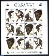 Ghana 2006 WWF, Overprints M/s M/s, Mint NH, Nature - Monkeys - World Wildlife Fund (WWF) - Other & Unclassified