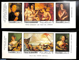 Ras Al-Khaimah 1970 Paintings 6v, Imperforated, Mint NH, Art - Paintings - Ras Al-Khaima