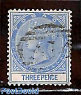 Trinidad & Tobago 1879 3d, WM Crown-CC, Used, Used Stamps - Trinidad & Tobago (1962-...)