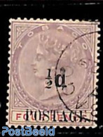 Trinidad & Tobago 1896 Overprint 1/2d On 4d, Used, Used Stamps - Trinité & Tobago (1962-...)