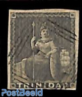 Trinidad & Tobago 1851 1d, Dark Grey, Used, Used Stamps - Trinidad & Tobago (1962-...)