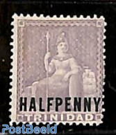 Trinidad & Tobago 1879 HALFPENNY Overprint, WM Crown-CC, Unused (hinged) - Trinité & Tobago (1962-...)