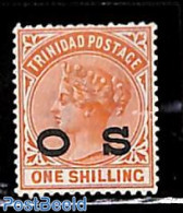 Trinidad & Tobago 1894 1sh, OS Overprint, Stamp Out Of Set, Unused (hinged) - Trinité & Tobago (1962-...)