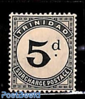 Trinidad & Tobago 1906 5d Postage Due, WM Mult.Crown-CA, Stamp Out Of Set, Unused (hinged) - Trinidad & Tobago (1962-...)