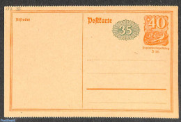 Germany, Empire 1922 Postcard 35+40pf, Perforated, Unused Postal Stationary - Covers & Documents