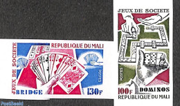 Mali 1978 Domino, Bridge 2v, Imperforated, Mint NH, Sport - Various - Playing Cards - Toys & Children's Games - Mali (1959-...)