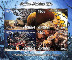 Aruba 2022 Marine Life, Arikok 4v M/s, Mint NH, Nature - Fish - Turtles - Fische