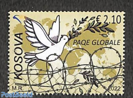Kosovo 2022 Global Peace 1v, Mint NH, History - Nature - Peace - Pigeons - Autres & Non Classés