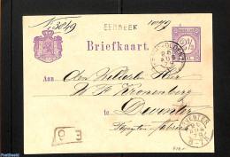 Netherlands - Various Cancellations 1879 Postcard From EERBEEK To Deventer, Postal History - Other & Unclassified