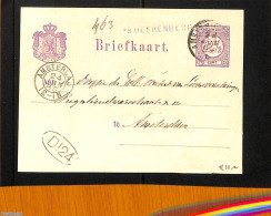 Netherlands - Various Cancellations 1880 Postcard From 'S HEERENBERG To Amsterdam, Postal History - Other & Unclassified