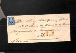 Netherlands - Various Cancellations 1868 Only Front Of Letter From GENEMUIDEN To Zwolle, Postal History - Altri & Non Classificati